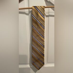 Robert Talbott 100% Silk Gold Striped Men's Tie